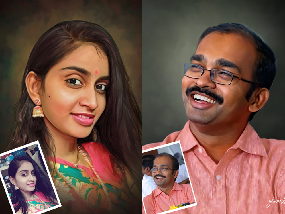 customized painting in Hyderabad The Glow Arts Photo restroration